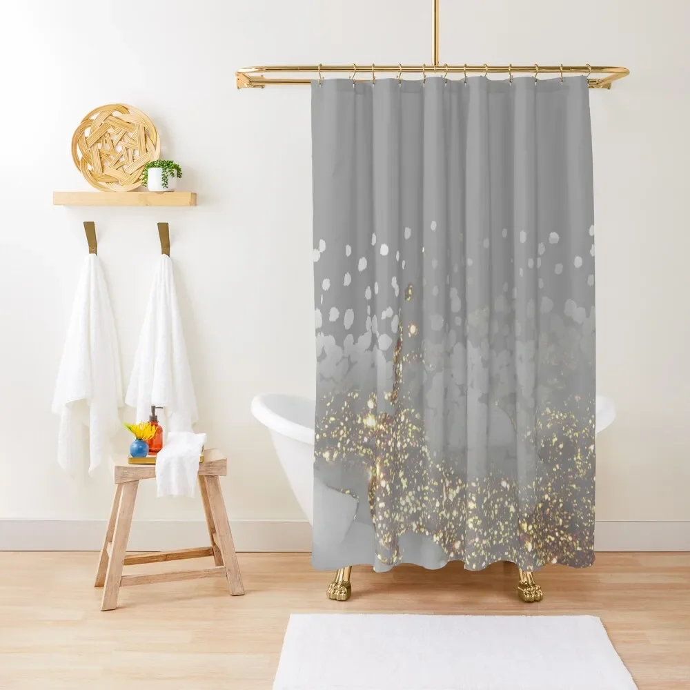 Luxury Shabby Chic Glitter Art. Caroline Laursen original Shower Curtain Shower Set Shower Bathroom Curtain