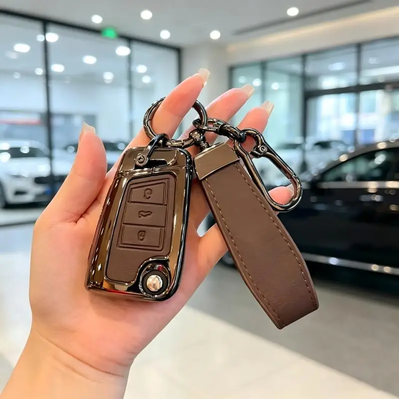 Geschikt voor Volkswagen Sagitar sleutelhoes, Bora auto, Touareg, Tanyue, Langyi, CC, Passat, Polo, Tange, sleutelbescherming van zinklegering.