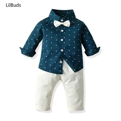 2024 Formal Party Top Clothes Pants 2PCS Kids Costume Fashion Boys Clothes Set Outfits Children's Wear Casual Clothing Suits