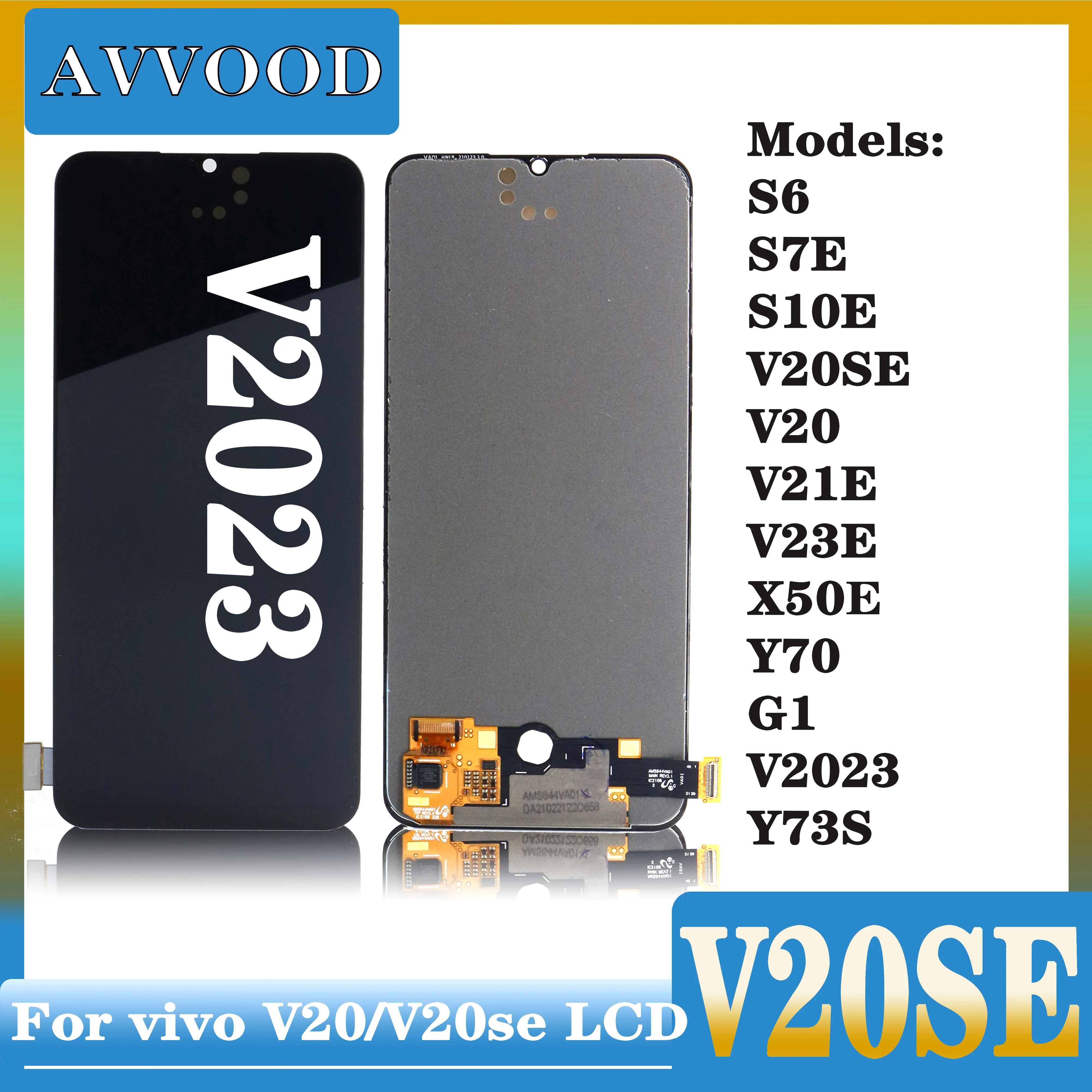 

6.44'' Original For vivo v20se LCD V2022 V2023 Display Touch Screen Digitizer Assembly Replacement For Vivo v20 LCD V2025 V2024