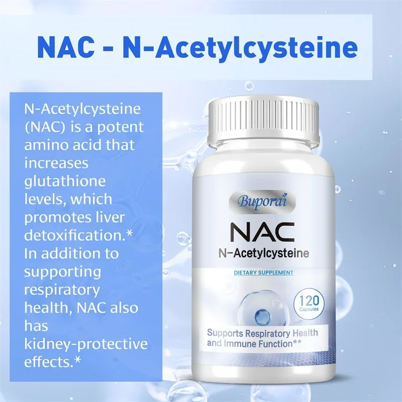 NAC - N-Acetylcysteine - Supports Respiratory Health and Immune Function, Promotes Liver and Kidney Detoxification