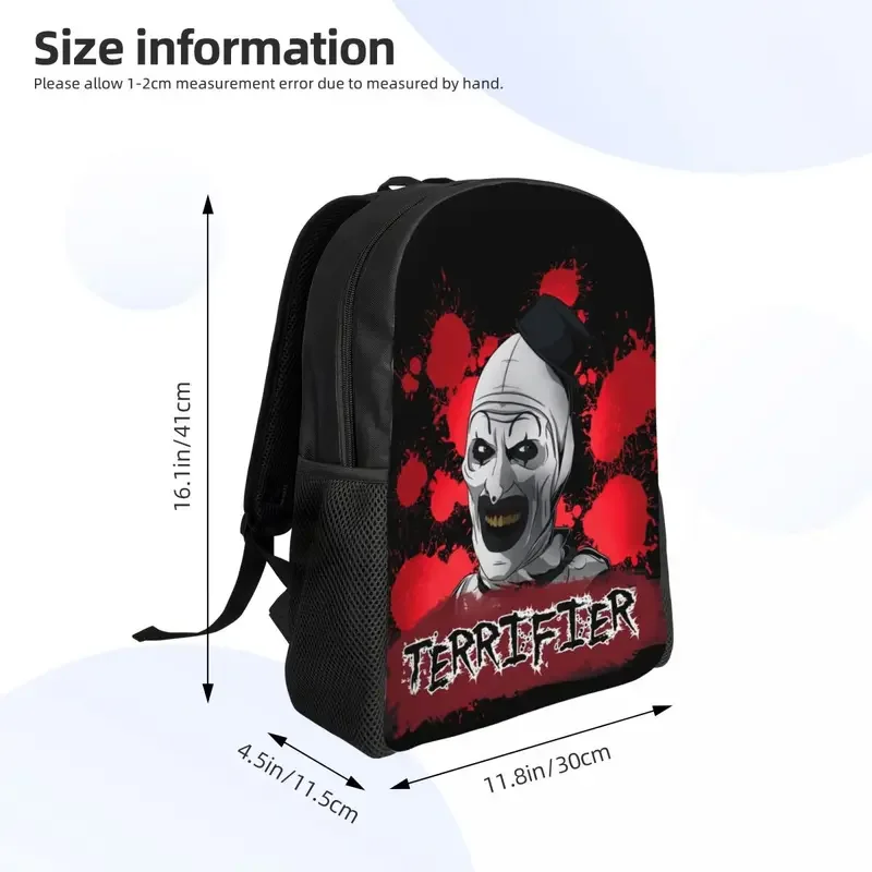 Halloween Movie Terrifier Backpacks for Men Women Water Resistant School College Horror Clown Bag Print Bookbag