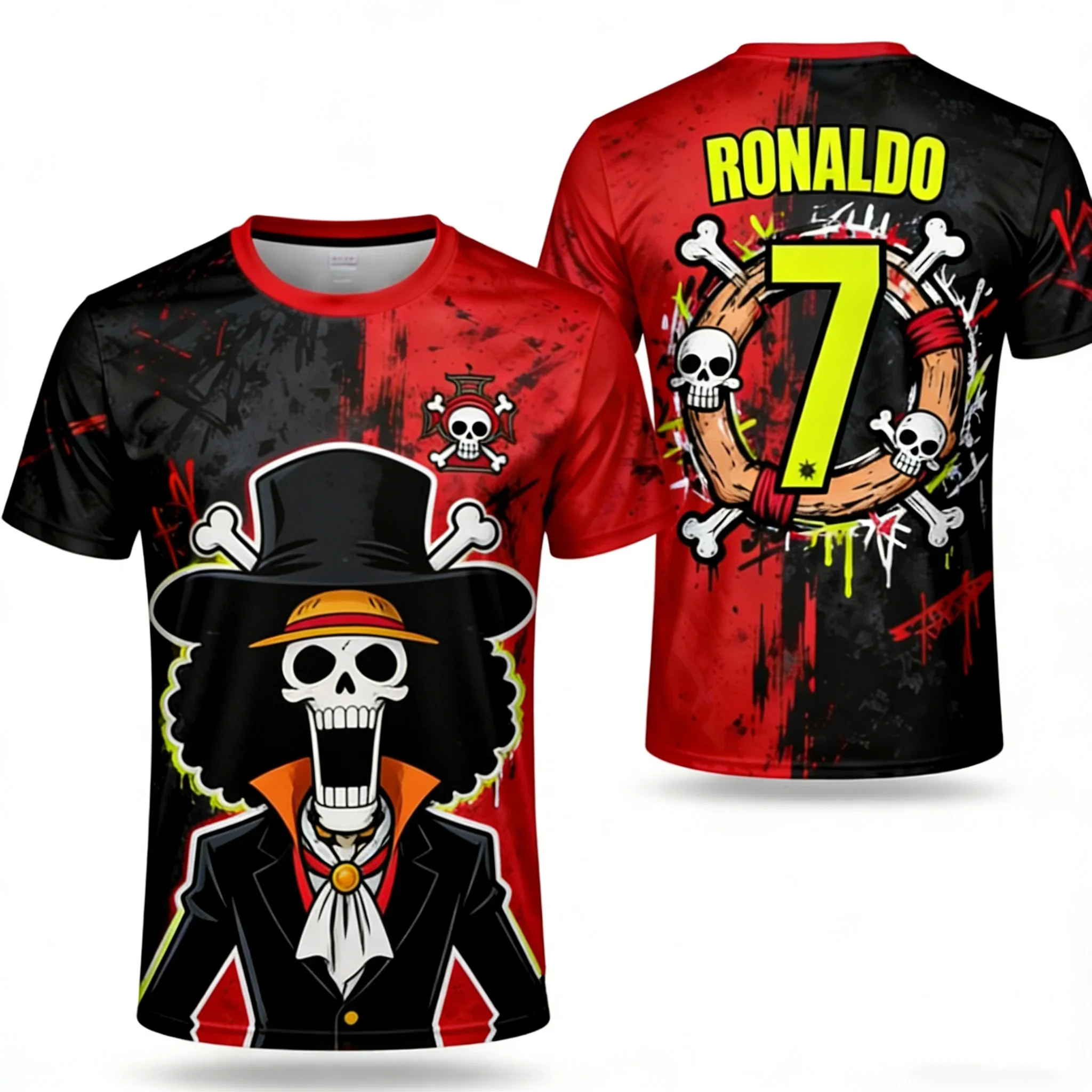 Herren Casual One Piece T-Shirt Sanji Chef Print Jungen Kleidung Mädchen Kurzarm Herren Jersey Atmungsaktive Sommeroberteile