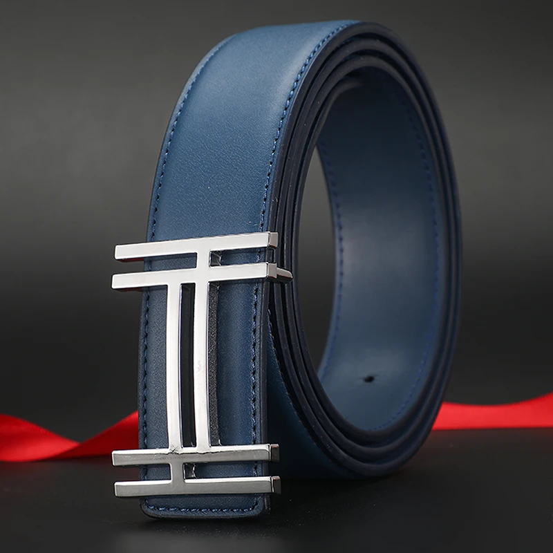 High-Quality Wide Designer Leather Belt for Men