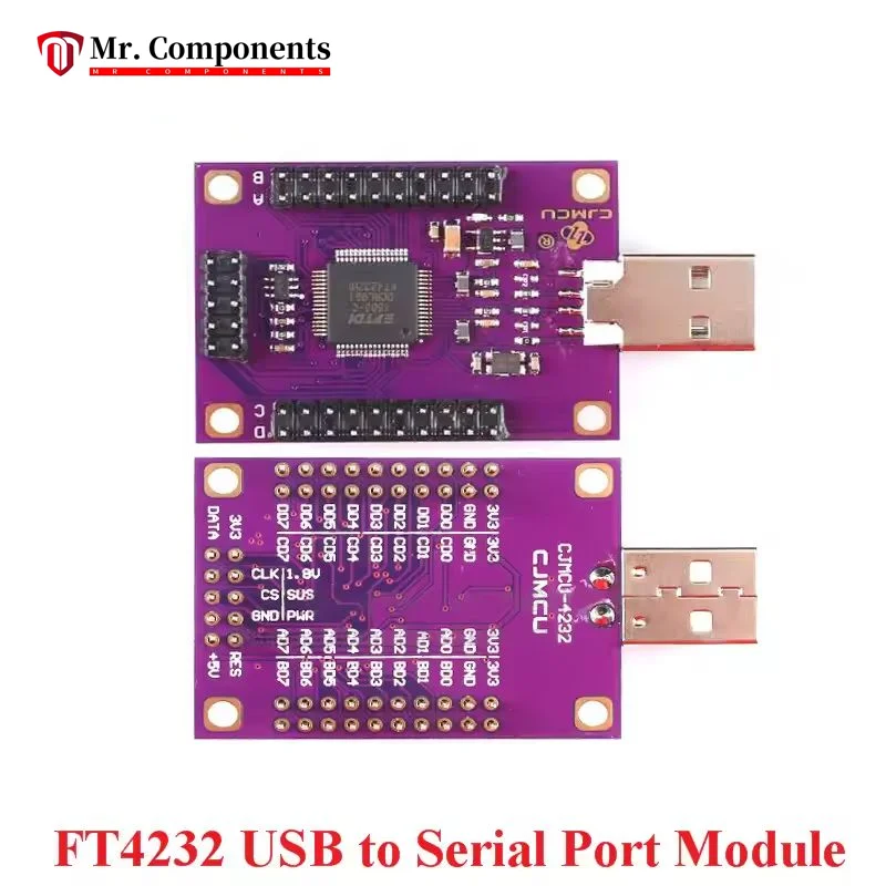 1PCS FT4232 Four-channel USB to Serial Port UART/SPI/I2C/JTAG/RS232 /RS485/RS422 Module 4 Channel FT4232HL CJMCU-4232 New