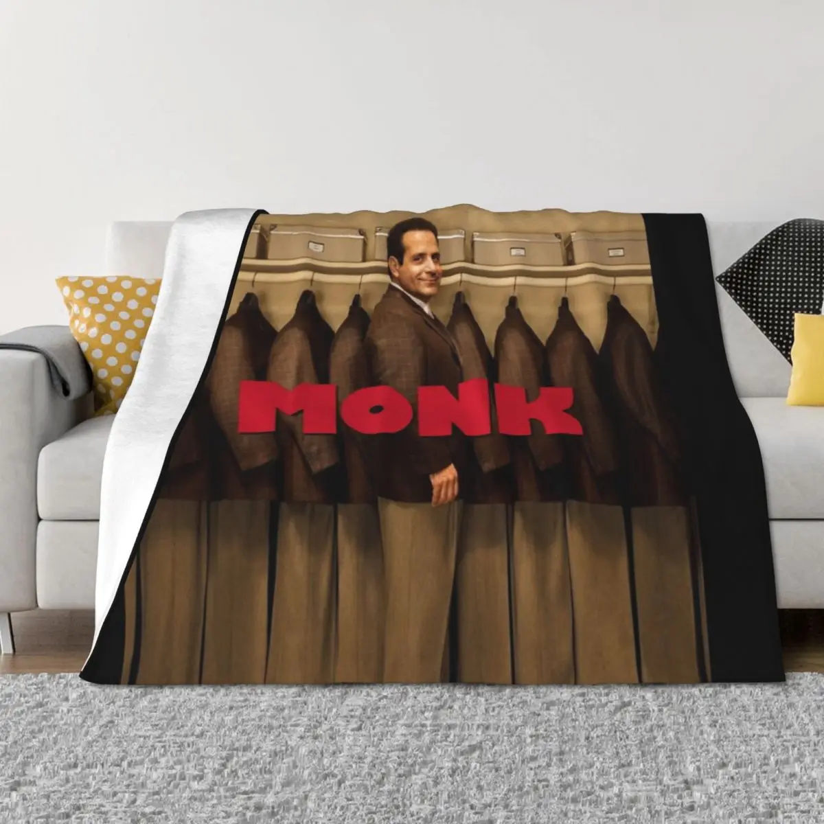 

Adrian Monk Throw Blanket Warm Luxury Large Soft Big Blankets