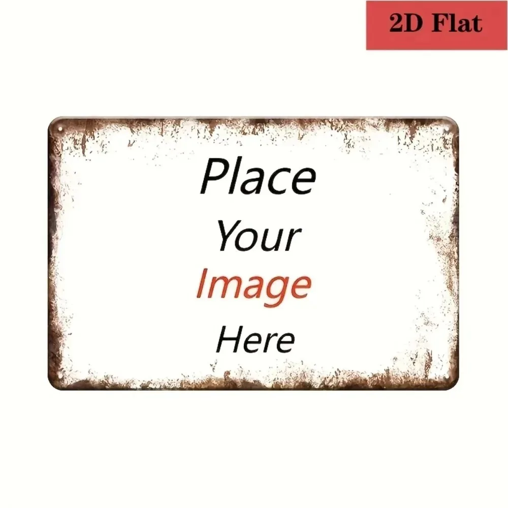 CIFbuy 8x12In Customizable Metal Plaque, Personalized Print Waterproof Dustproof Cafe Bar Home Wall Art Ornament