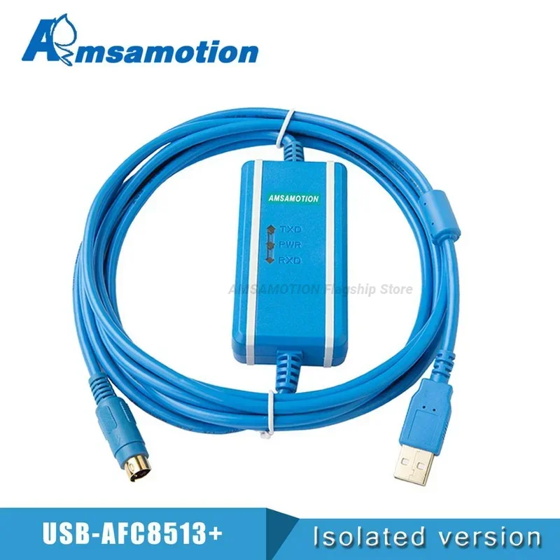 

USB-AFC8513+ Amsamotion Isoltaed Programming Cable Suitable Panasonic FP0/FP2 FP-X/M Series PLC Download Line