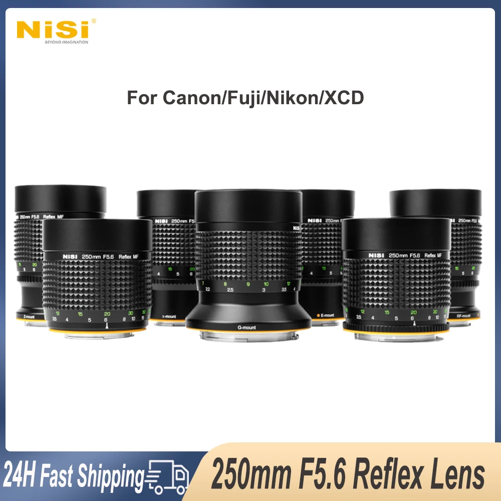 

NiSi 250mm F5.6 Reflex Lens Manual Focus Unique Bokeh Full Frame Mirror Lens For Canon Nikon Sony Fujifilm Hasselblad XCD Mount