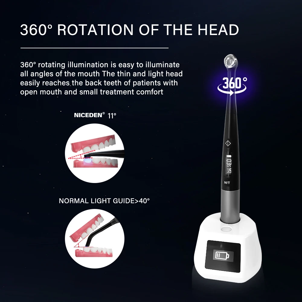 3000 mw/cm² Dental light curing lamps 7 modes Timable Rapid setting LED light polymerizers Whitening lamps Equipment