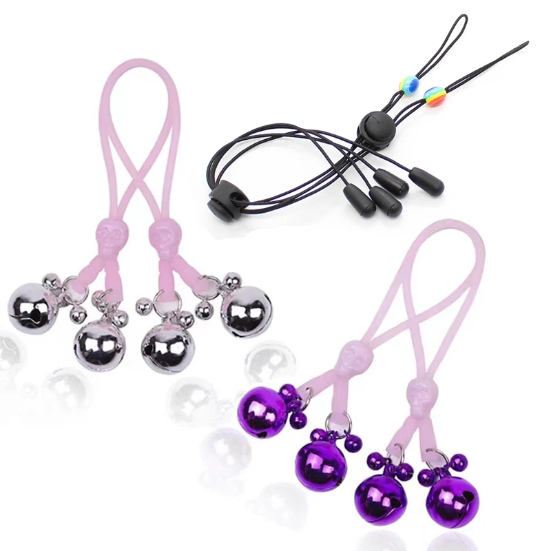 Erotic Gadgets Elastic Rope Bondage Nipple Clamp with Luminous Boobs Sex Toy for Pain Fetish Adult Games Breast Massage Products