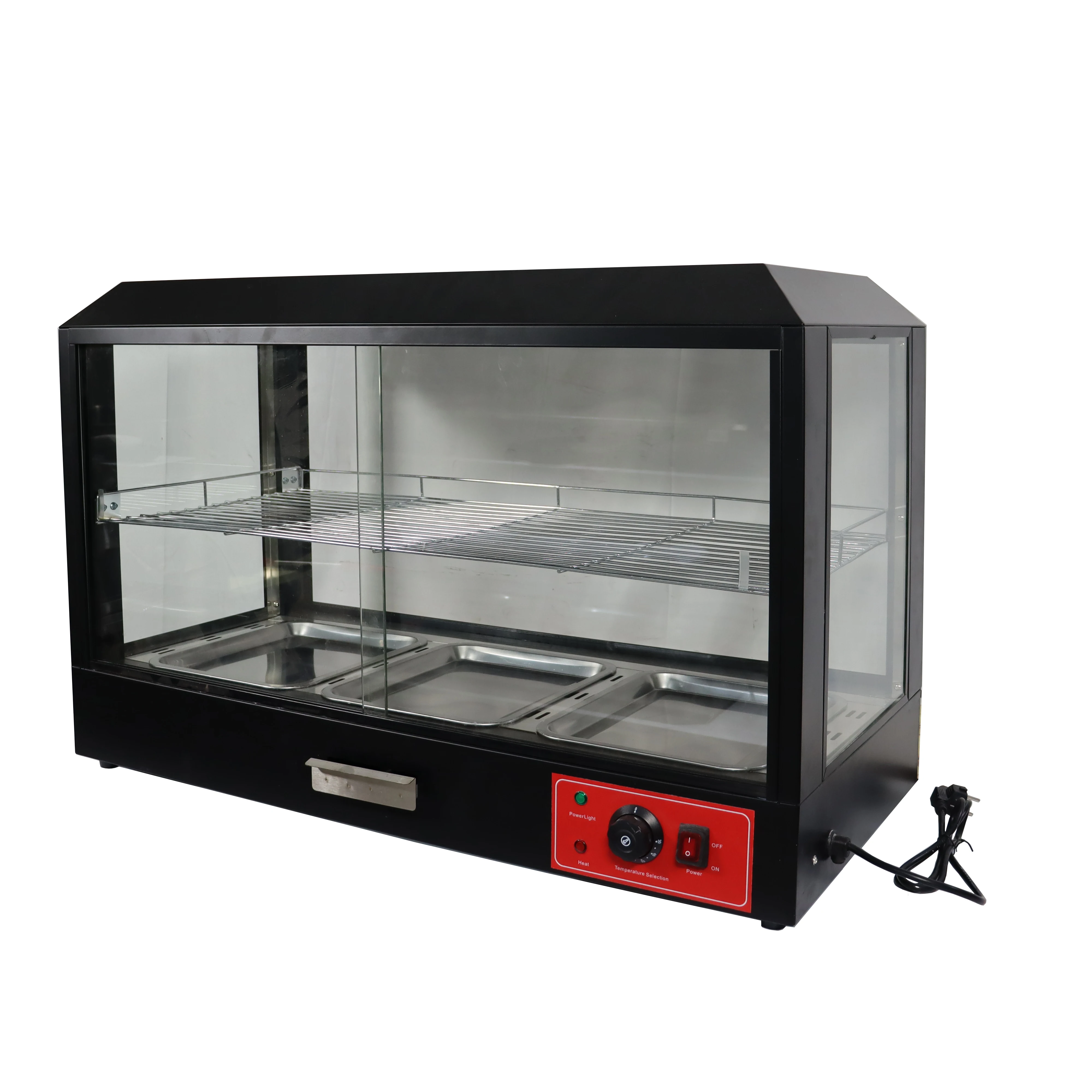 

Hot Sale 3-Layer Snack Warming Showcase Hot Food Warmer Display Showcase Warming Showcase Food Warmer With Wholesale Price