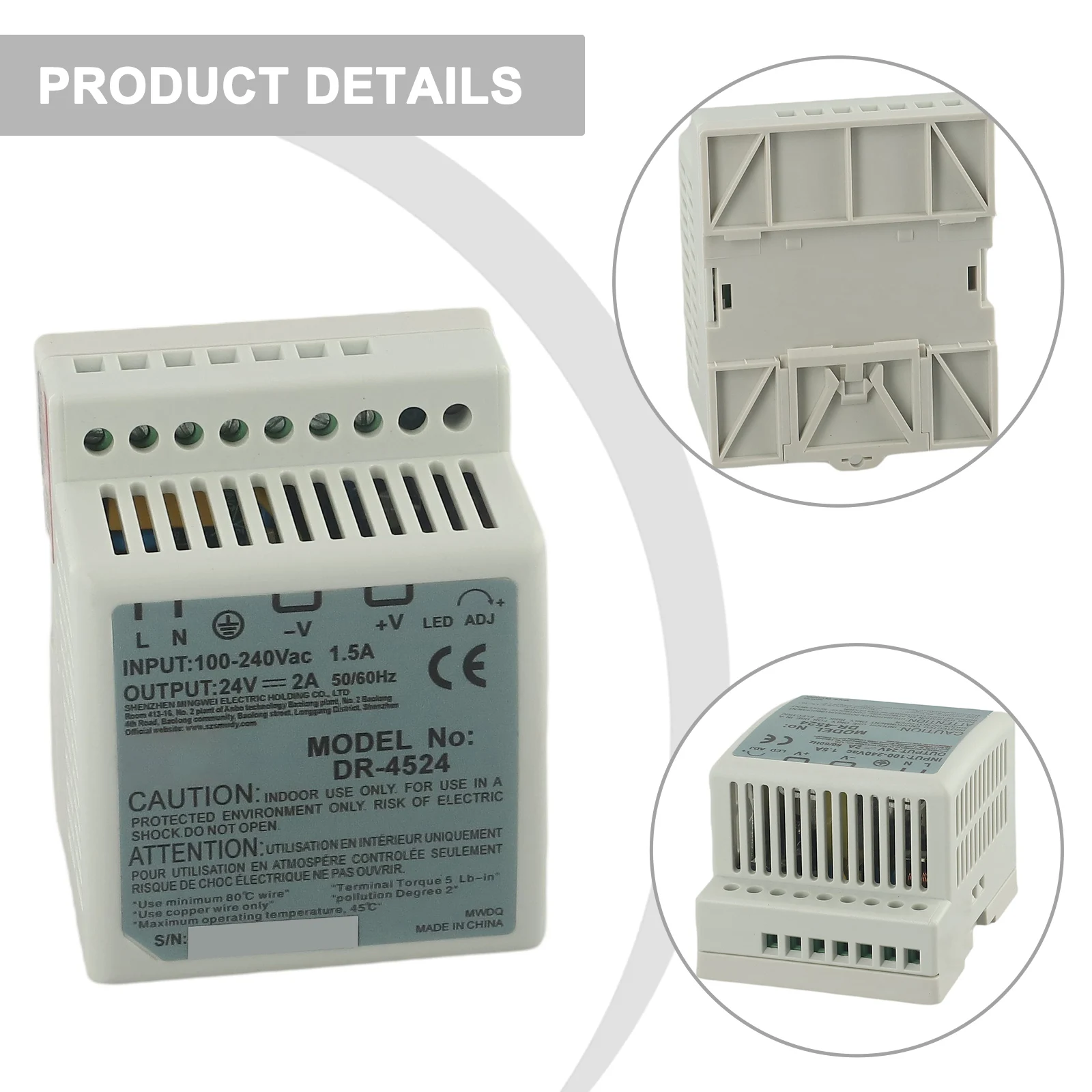 

Electrical Equipment Rail Power Supply Switching Mode Power Supply Single Output 24V Din Rail Switching Brand New