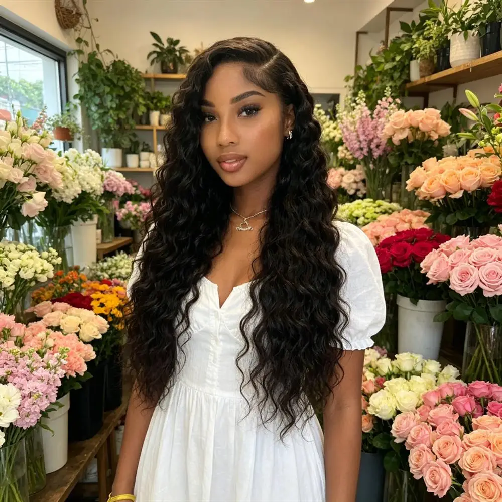 13x6 Transparent HD Lace Wig Deep Wave 200% Real Density Pre Plucked Curly ≥98% Human Hair Wigs For Black Women 30 40 42 44 Inch 13x4 360 HD Lace Wig Soft Silky Texture