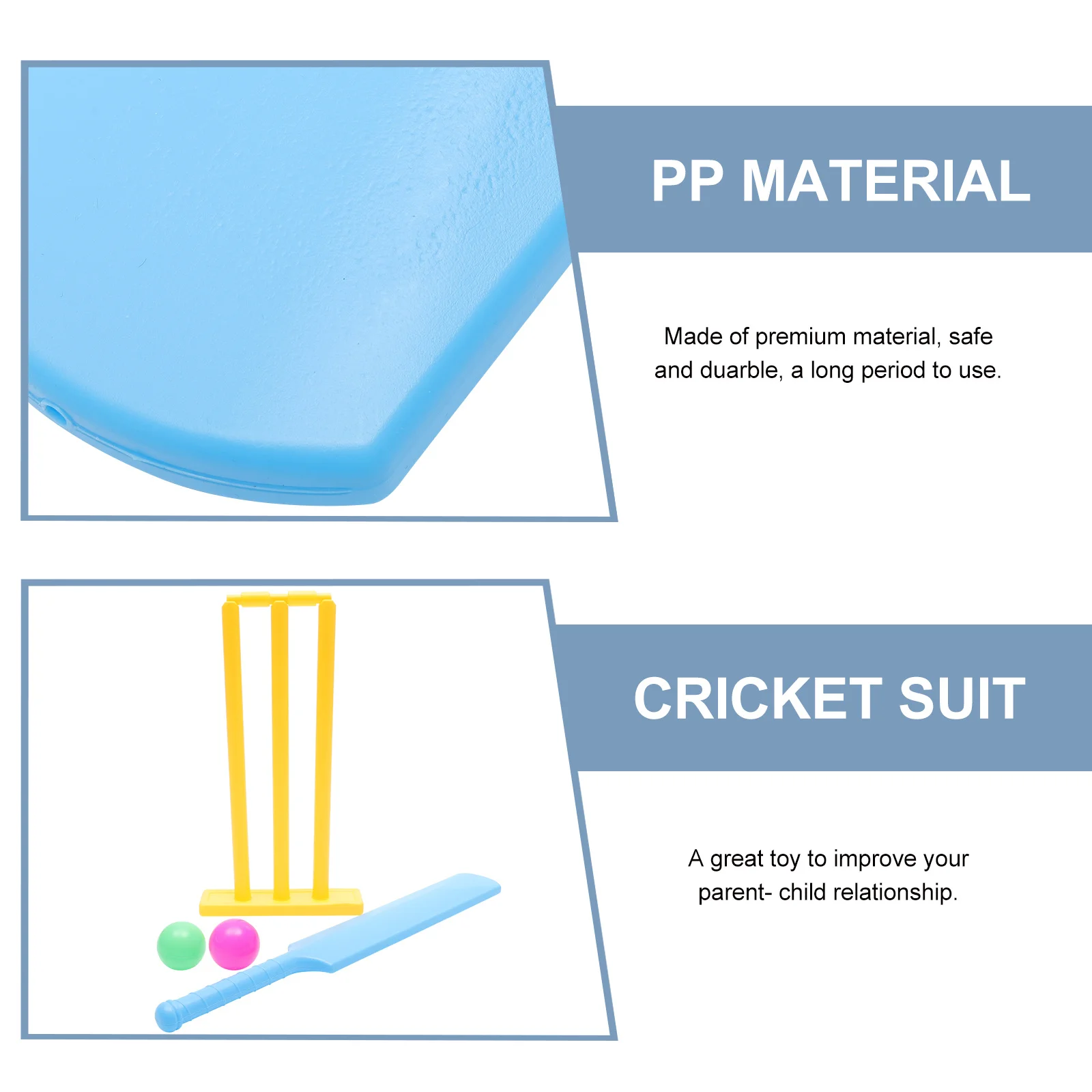 1Set Kids Cricket Set Backyard Creative Sports Game Interactive Play Equipment for Indoor Outdoor Children Cricket Play Toys