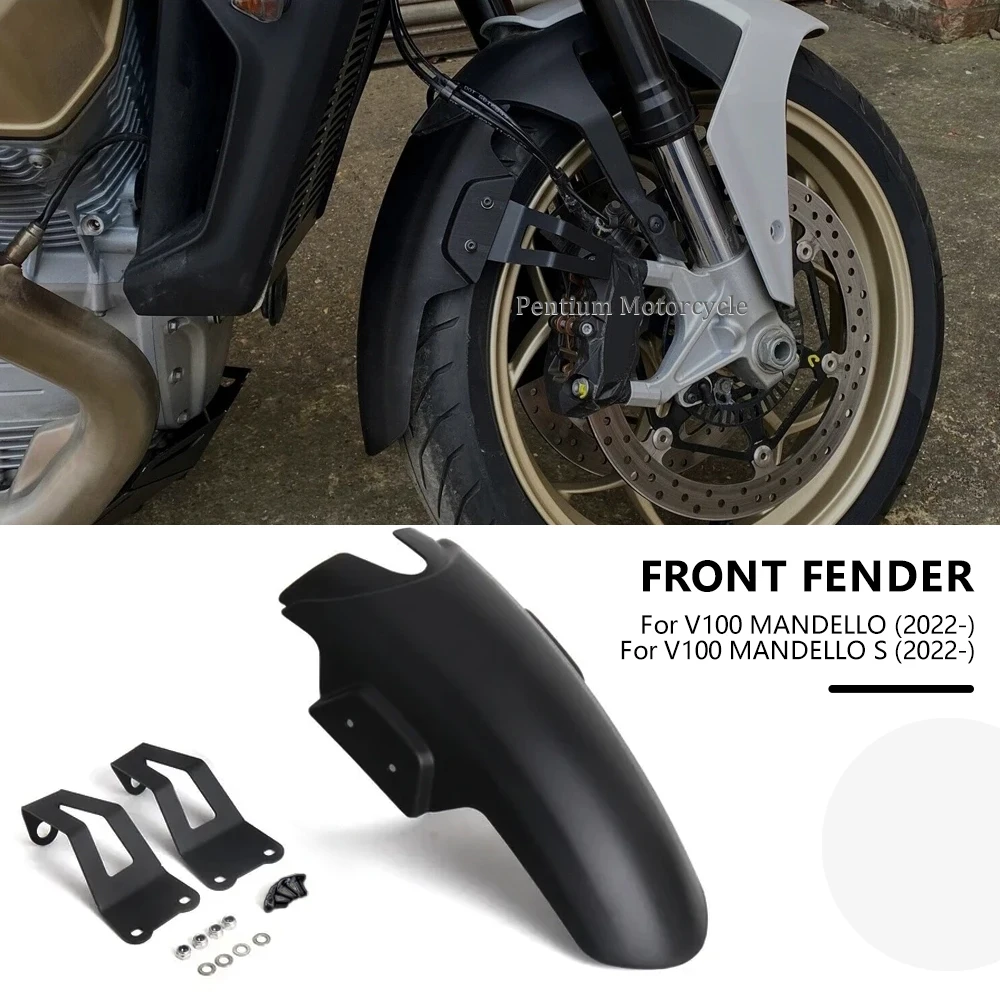 

New Motorcycle For Moto Guzzi V100 Mandello S Front Mudguard Fender Extender Extension V100 MANSELLO 2022 2023