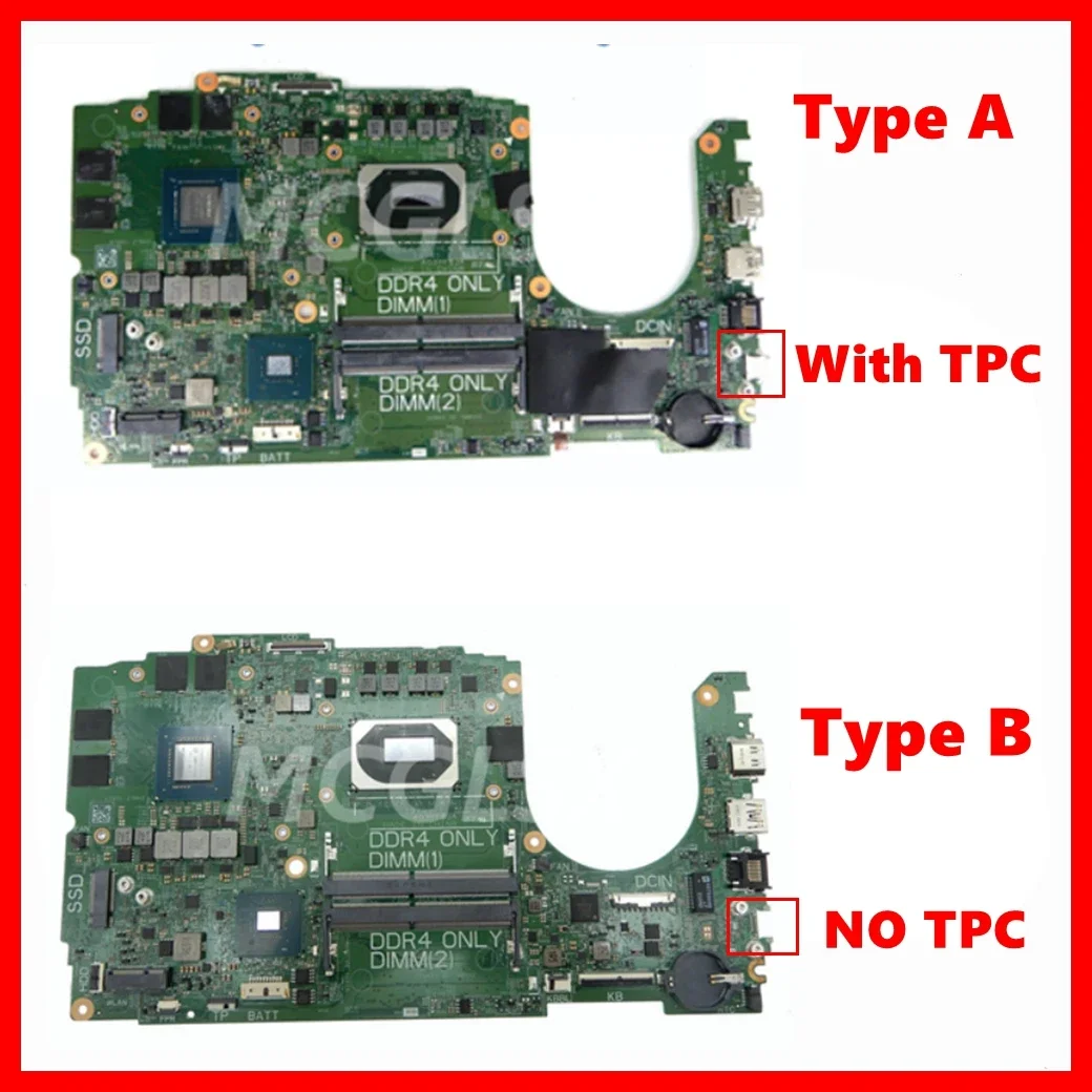 19795-1  Laptop Motherboard For Dell G3 3500 G5 5500 Notebook Mainboard With i5 i7-10th Gen CPU GTX1650 GTX1650Ti-4GB GPU