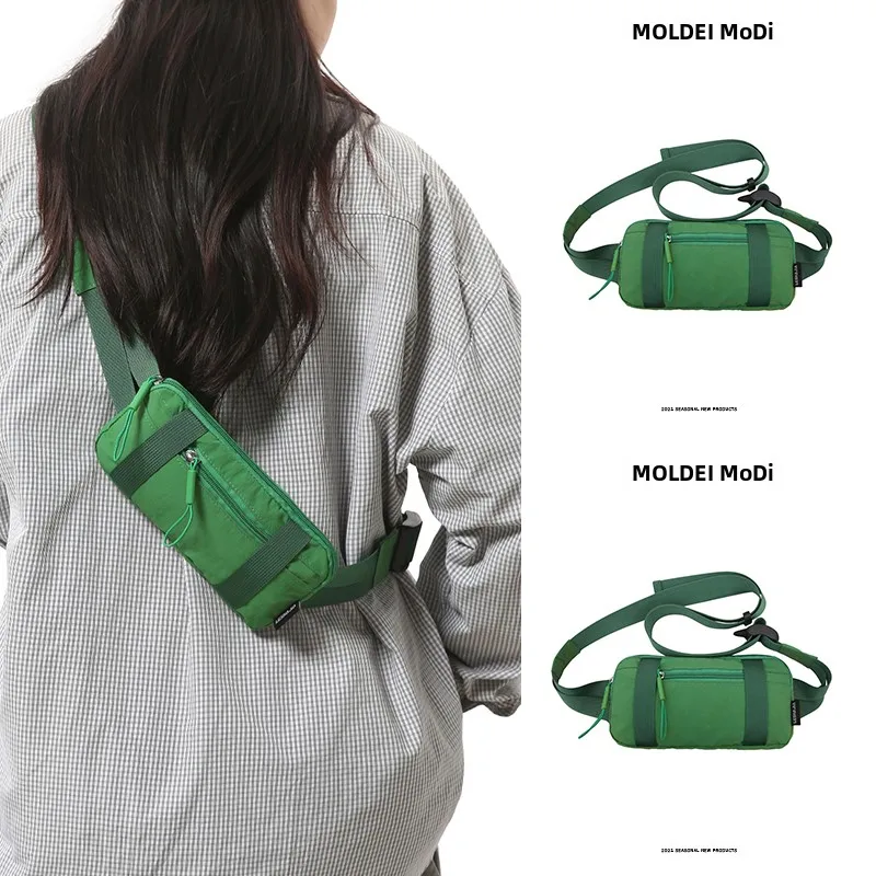 

Summer Outdoor Unisex Canvas Sports Crossbody Phone Bag Lightweight Waist Bag Yellow Simple Design Street Style Trendy Backpack