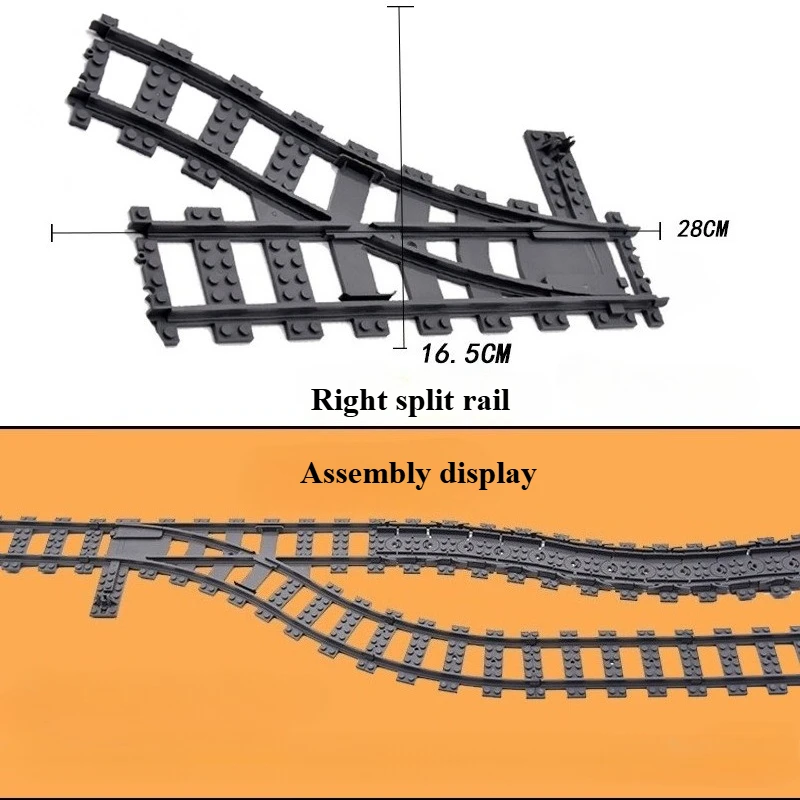 مكعبات بناء تجميع مسار القطار المروري الحضري: مسارات فرعية مسارات مستقيمة مسارات منحنية مسارات مرنة - هدية لعبة للأولاد