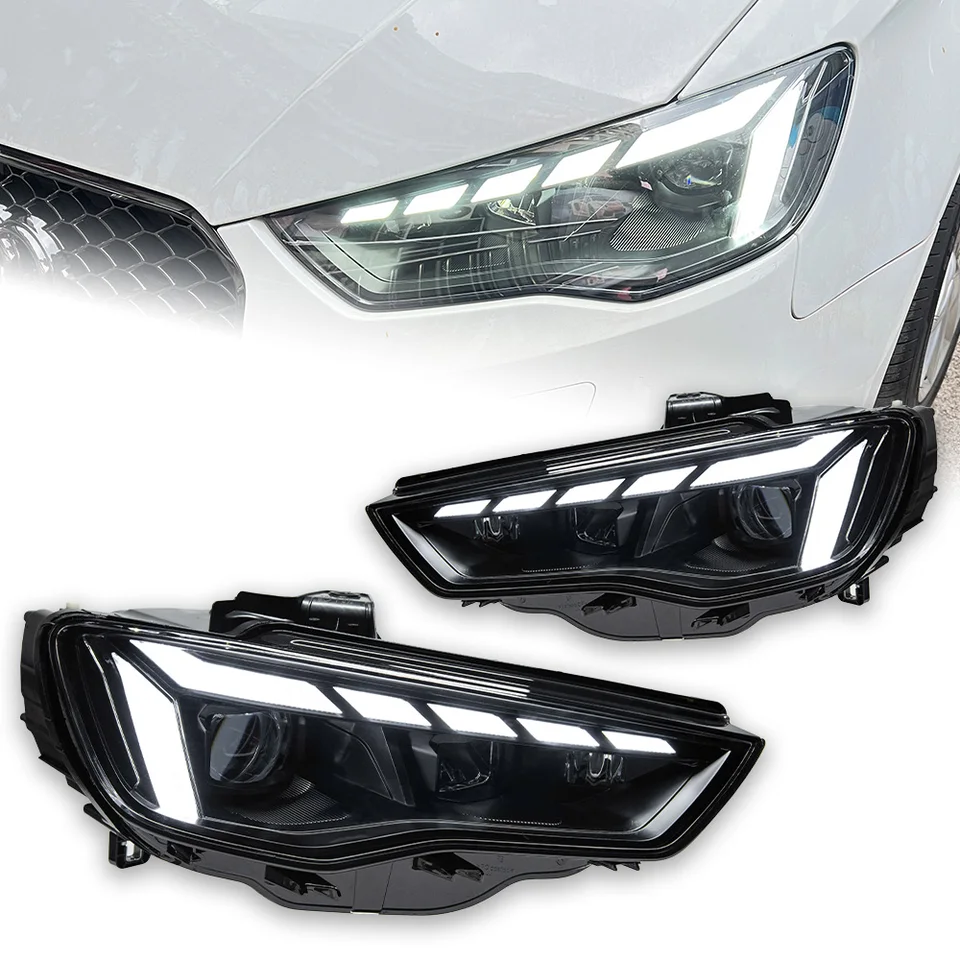 アウディ用ヘッドランプ,akd 2013-2016 a3 8V,LEDヘッドライト,アーム