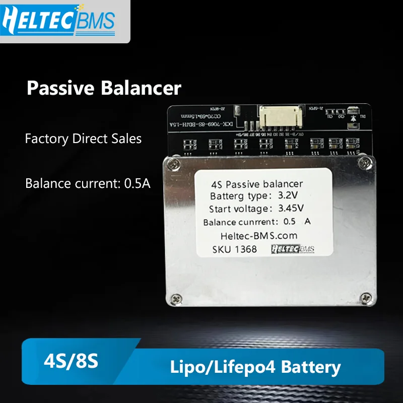 

Universal 1S 2S 3S 4S 5S 6S 7S 8S 500mA/530mA External balanced Board 18650 Lithium Battery Module passive balancer board