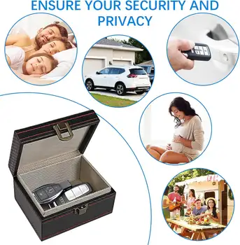 Krabička Faraday proti krádeži s taškou pro klec na klíčenku RFID Faraday Key Fob Protector Radiačně odolná krabička na mobilní telefon do auta bezklíčové ovládání 10 nejlepší prodej Kryt klíče od Toyoty Camry - №2