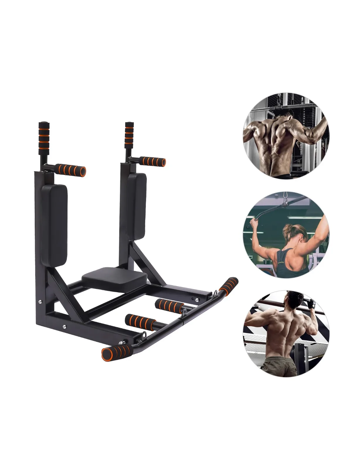 An der Wand montierte Klimmzugstange, Power Tower-Set, Trainingsgeräte, Fitnessständer, unterstützt bis 440 Pfund für das Indoor-Training im Heimstudio