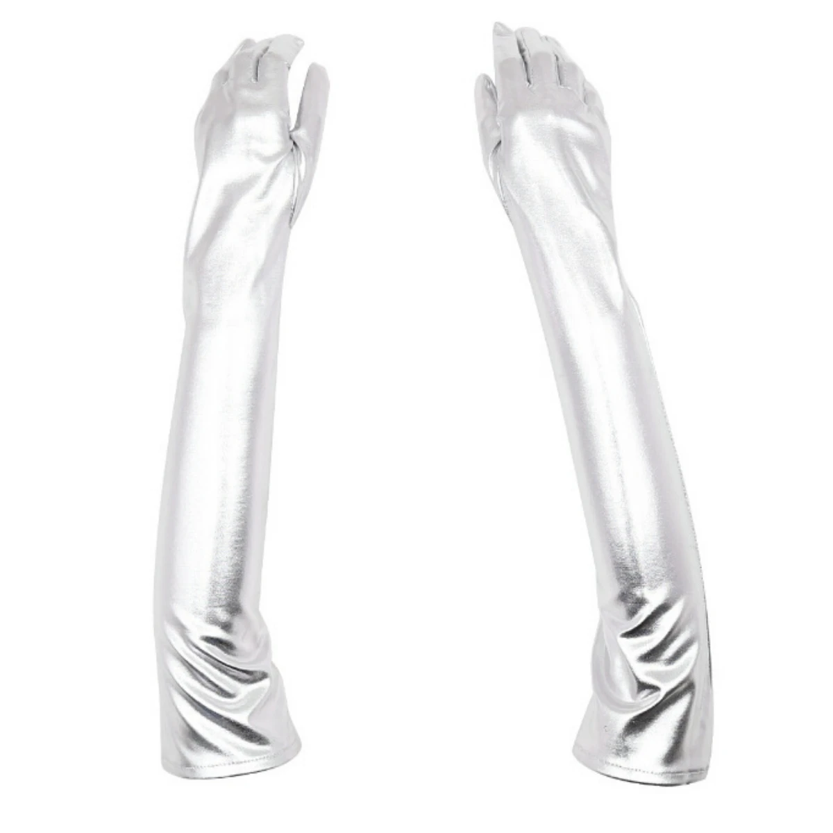 大人のセクシーな女性男性光沢のあるロング手袋模造革ラテックスコスプレ服ポールダンスナイトクラブタイトな手袋アクセサリー