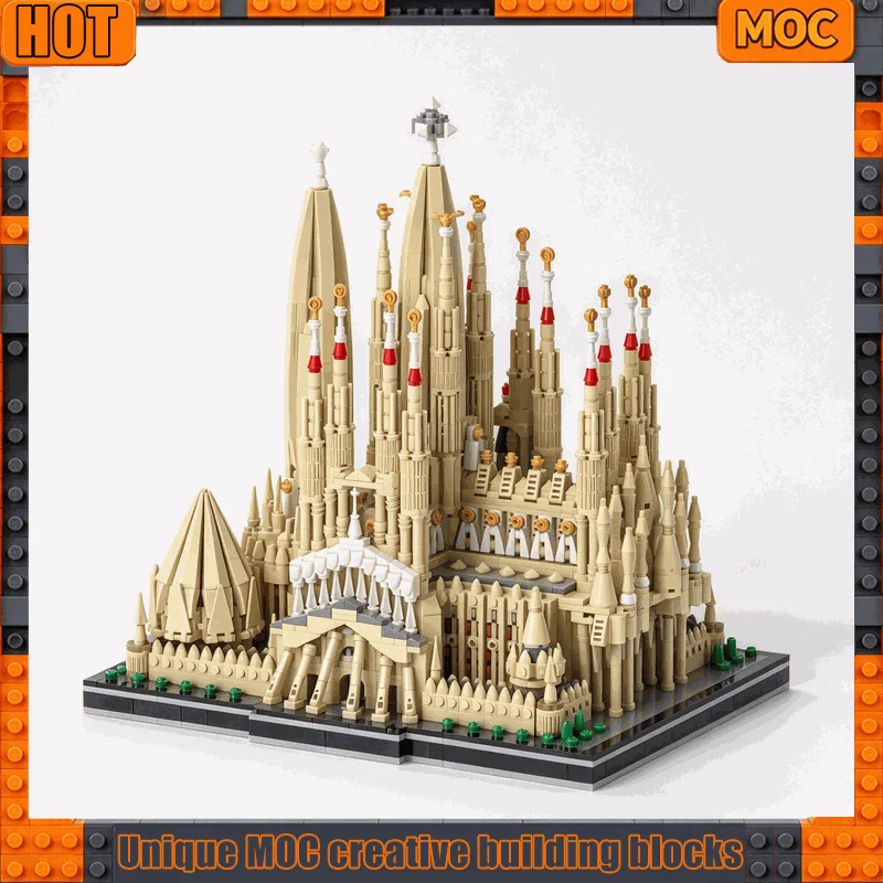 4892PCS Gothic Cathedral Basilica Model Building Blocks Architecture DIY Assembly Kit Church Landmark Display Collection Gifts