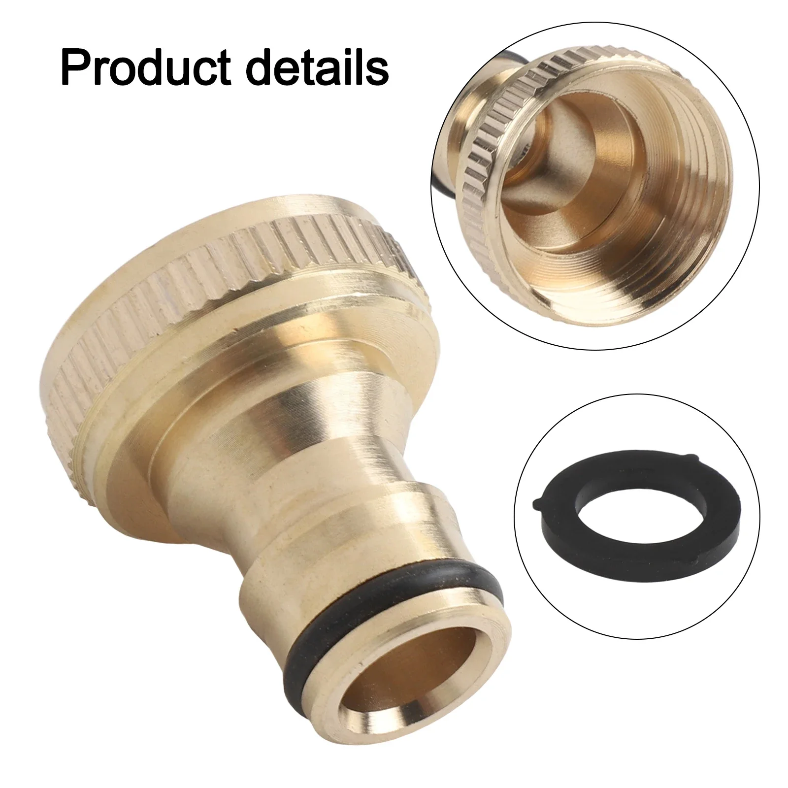 Quick Release Garden Tap Connector G3/4in Made From Brass With Integrated Rubber Seal For Leak-Resistant Operation