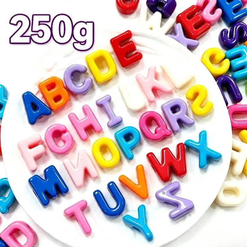 250 Grams 6mm Hole Letter Beads Mix A To Z For DIY Jewelry Making Kit Bracelet Key Chain And Educators To Learn Letters - view 2