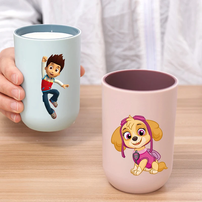 PAW Patrols Water Cup Toothbrush Cup Women Men Cartoon Anime Mouthwash Cup Female Water Cups Birthday Christmas Home Gifts