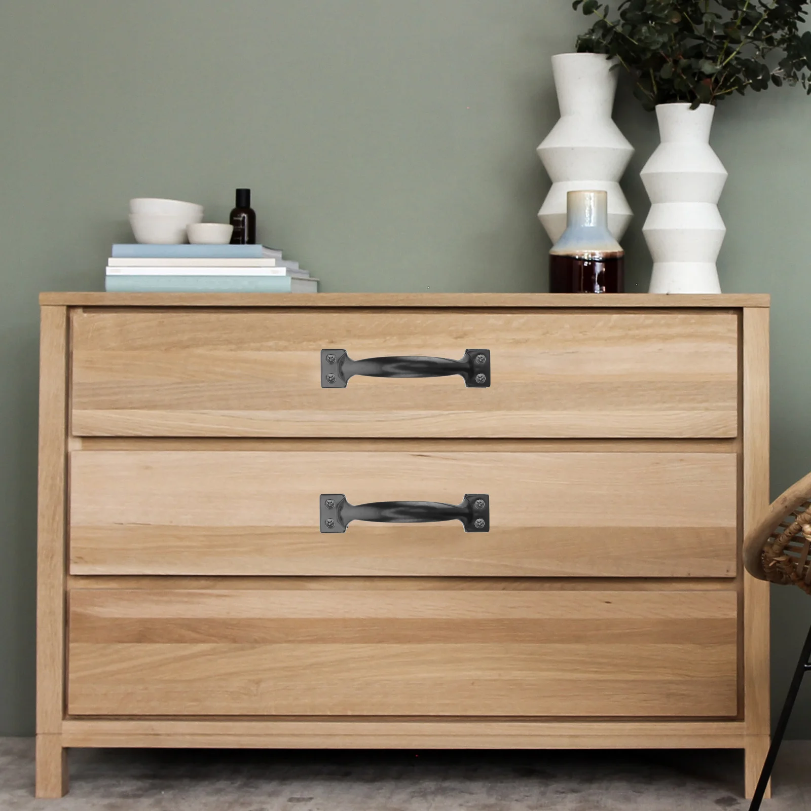 

10Pcs Black Iron Arch Cabinet Handle Smooth Surface Pull for Wardrobe Drawer Furniture Cabinet Handle