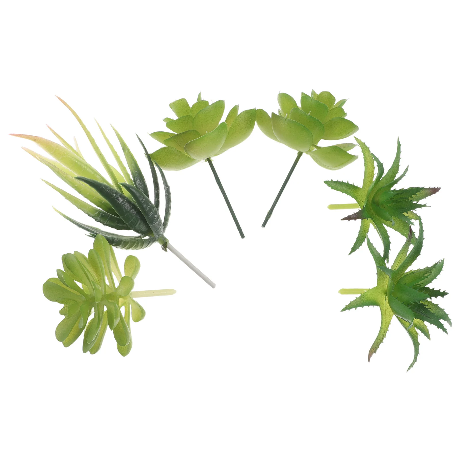 

6pcs Artificial Succulents Mini Fake Potted Lifelike Greenery For Office Home Desk Decor Indoor Small Faux Plants Decorative