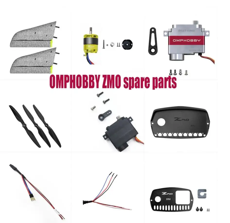 OMPHOBBY ZMO RC VTOL Aircraft FPV Drone spare parts propellers wing motor servo connecting line cable cover