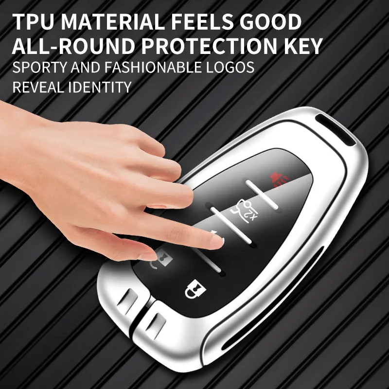 TPU Car Key Case Cover Shell Bag For Chevrolet Chevy Malibu Camaro Cruze Traverse Spark Equinox Sonic Volt Bolt Trax Blazer Onix