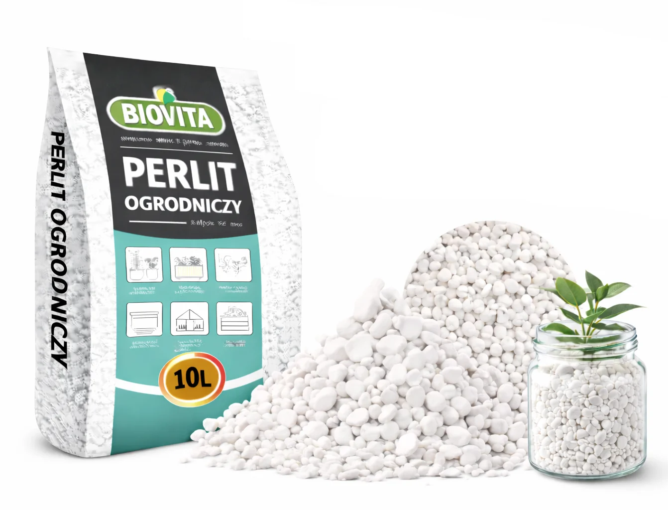 Biovita Horticultureel Perliet voor Bodemverbetering Wit 2-6mm 10L