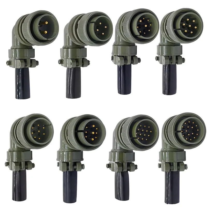 2PCS 5015 MIL STD 20-23 Circular Connectors Set - MS3108A Plug MIL-C 20-19 20-4 Specifications for Electronic Components