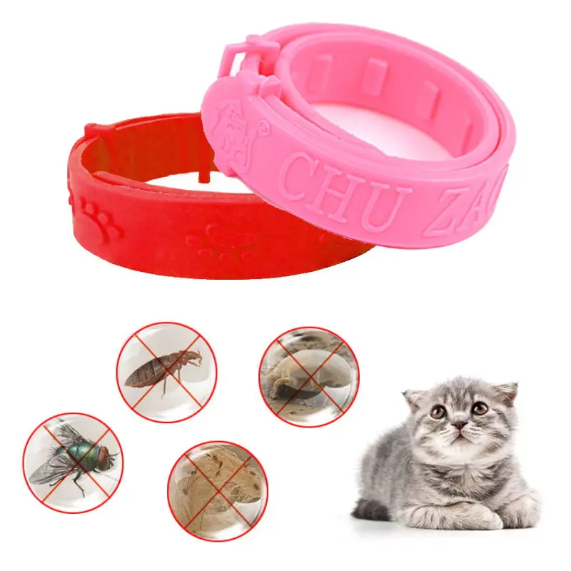 Pet Dog Cat Collar Anti Flea Mite Lice Insecticide Mosquito Outdoor Adjustable Pet Collar Long-term Protection Cat Accessories