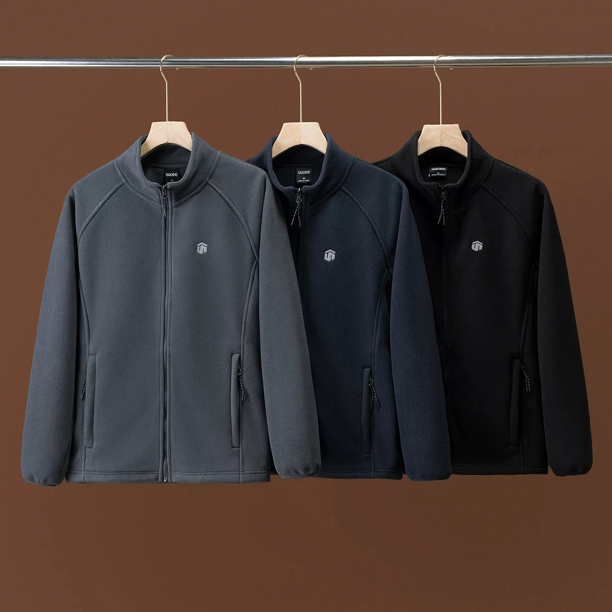 

Мужское теплое зимнее пальто Thiened с воротником-стойкой Fce Jaet, длинное повседневное пальто с застежкой-молнией-стойкой