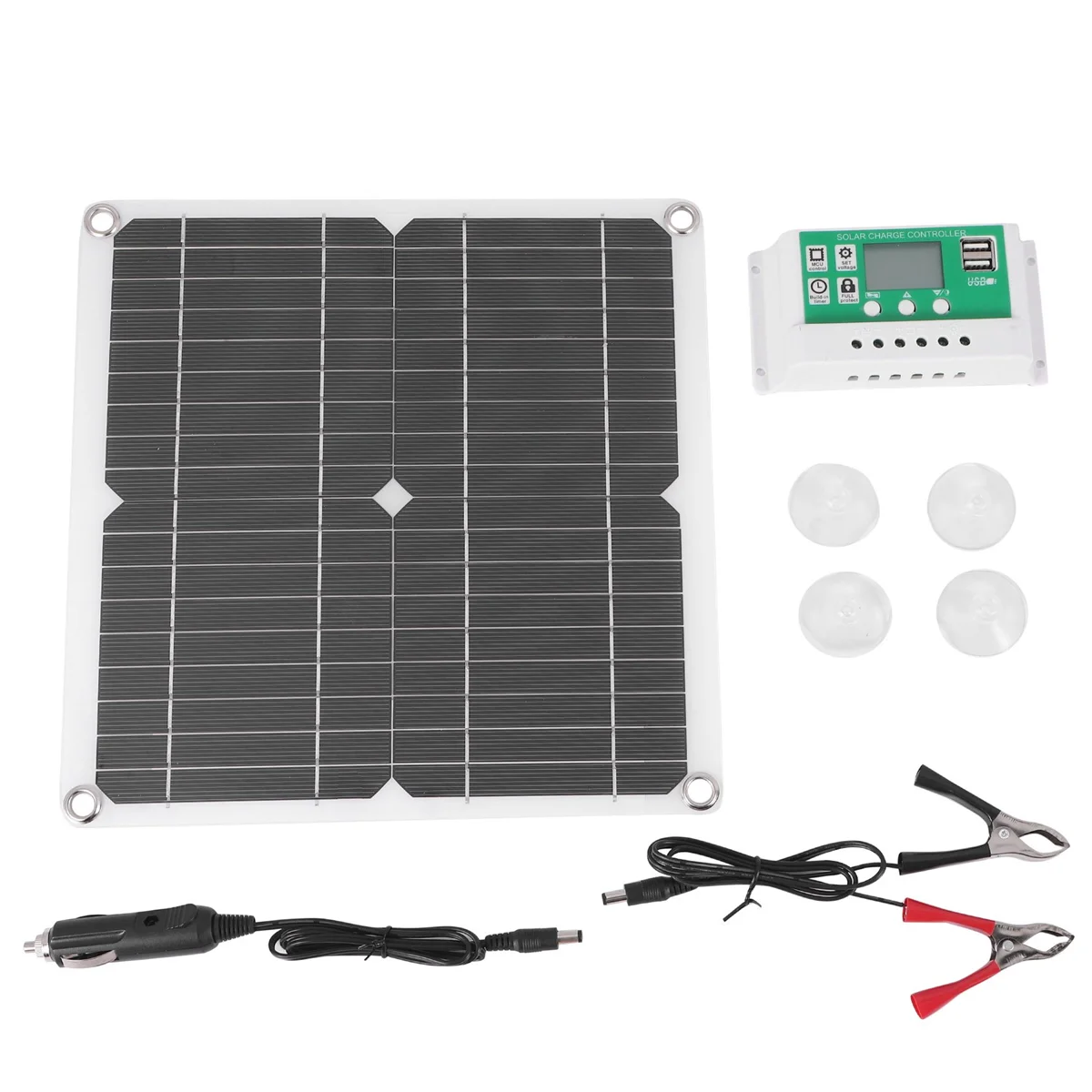 12W Solar Panel Kit 60A 12V Battery Charger with Controller Caravan Boat