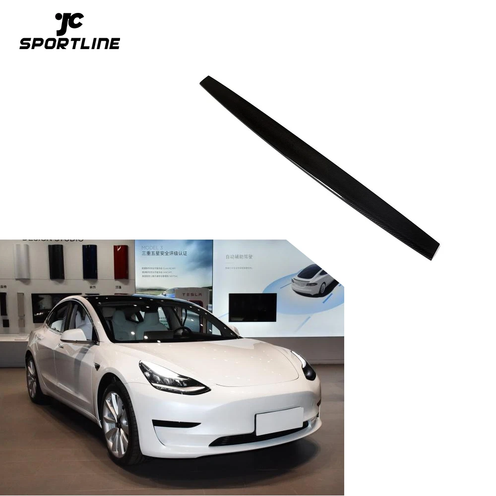 For Tesla Model 3 100% dry Carbon Fiber Interior Moulding Trims Dashboard 2021-2023