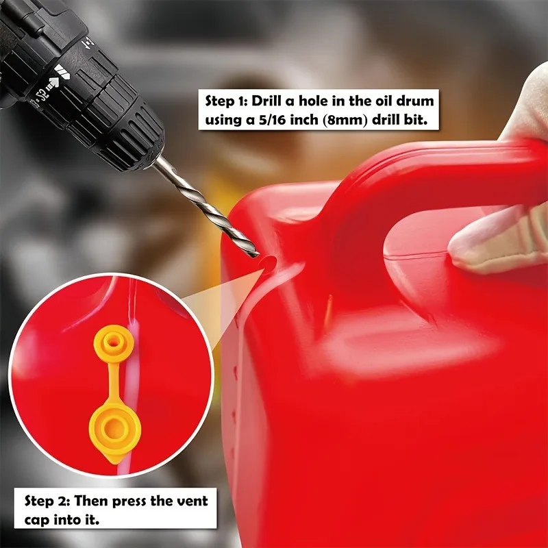 3Pcs Yellow Fuel Tank Vent Cap Universal Gasket Replacement For Water Fuel Can Portable Oil Bucket Spare Parts