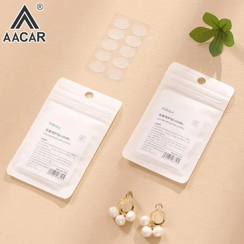 

100Pcs Invisible Earrings Stabilizers Earlobes Protective Waterproof Patches Earrings Support Ear Patches For Earrings