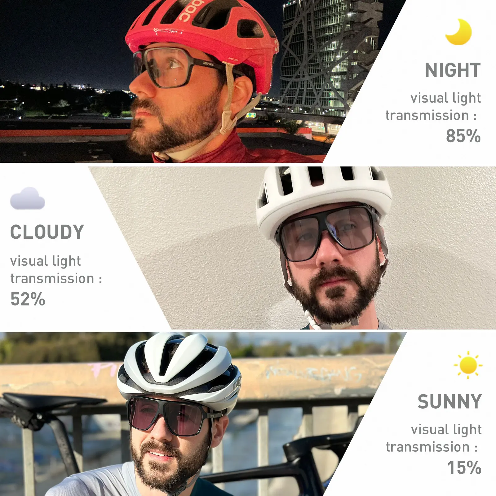 SCVCN Photochromic Cycling Glasses Polarized Sunglasses for Men MTB Bike Eyewear Goggles Bicycle Glasses Sports UV400 Sunglasses