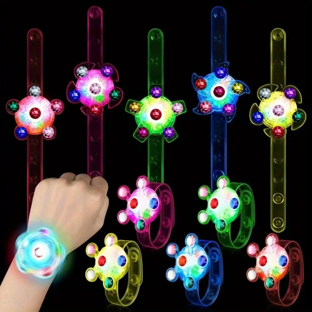 Glow In The Dark Luminous Bracelet Toys Light Up Wrist Band LED Watch Toys Flash Light Cartoon Glow Watch Bracelet