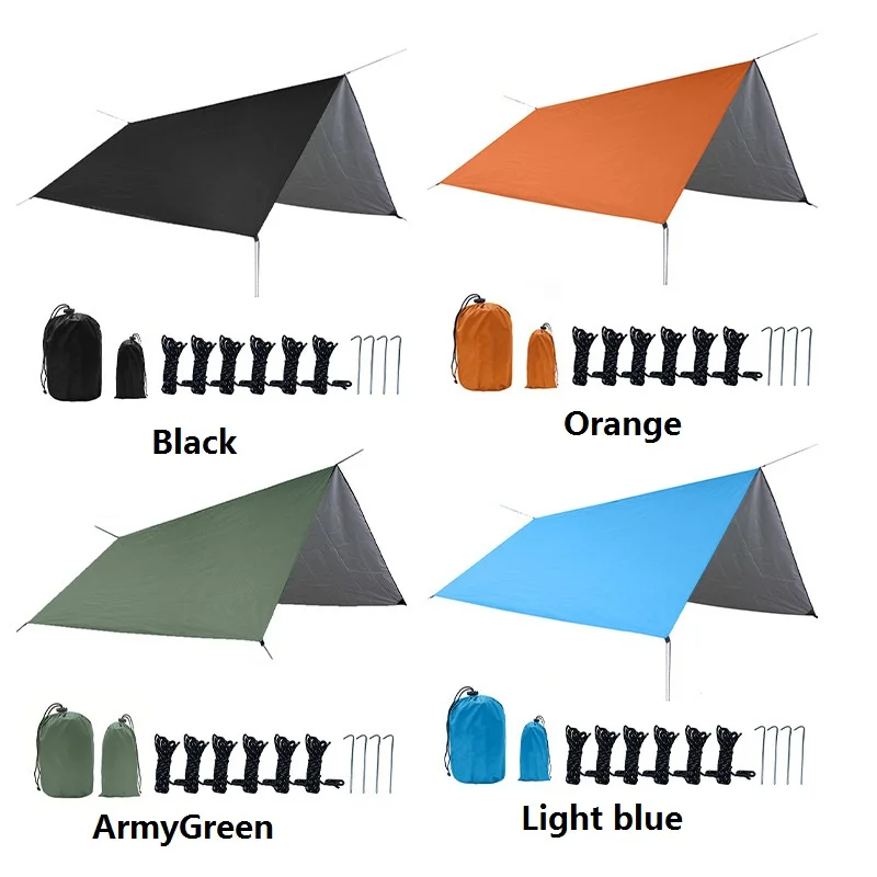 

4Colors Ultra Light Sun Shade Silver Coated Canopy Outdoor Beach Seaside Camping BBQ Rainproof Tent Portable Pergola Awning 3x3M