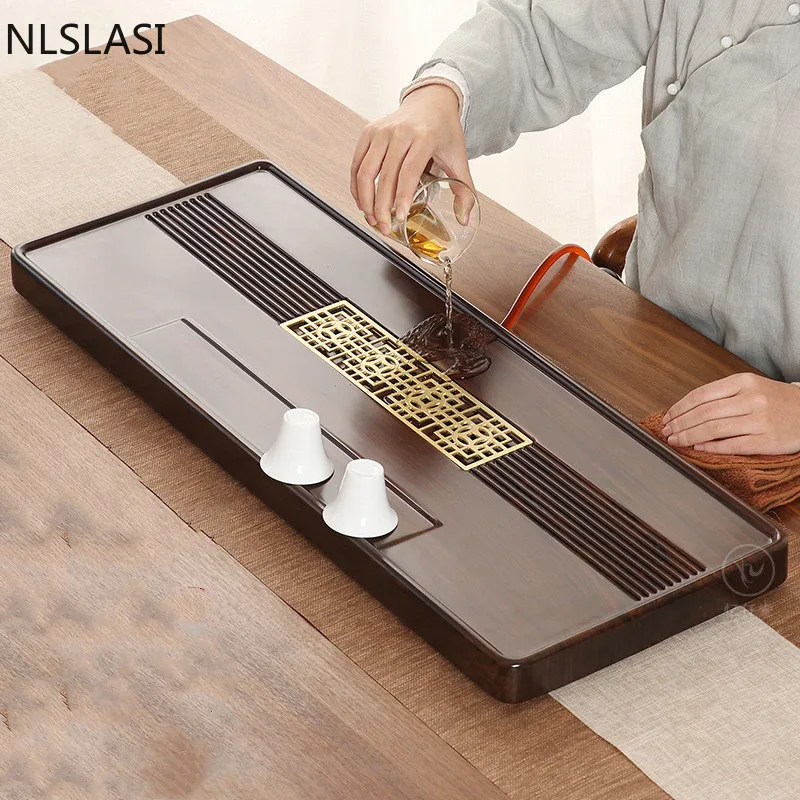 

Natural Wooden Tea Tray Chinese tea table Tea Set High Quality Double-use solid wood serving tray Tea ceremony Accessories