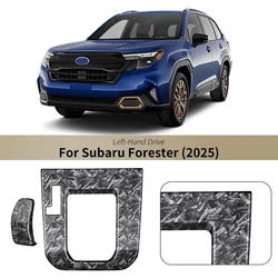 For Subaru Forester 2025 ABS Carbon Fiber Forged Carbon Style LHD Car Gear Shift Panel Sticker Gear Shift Knob Cover Accessories