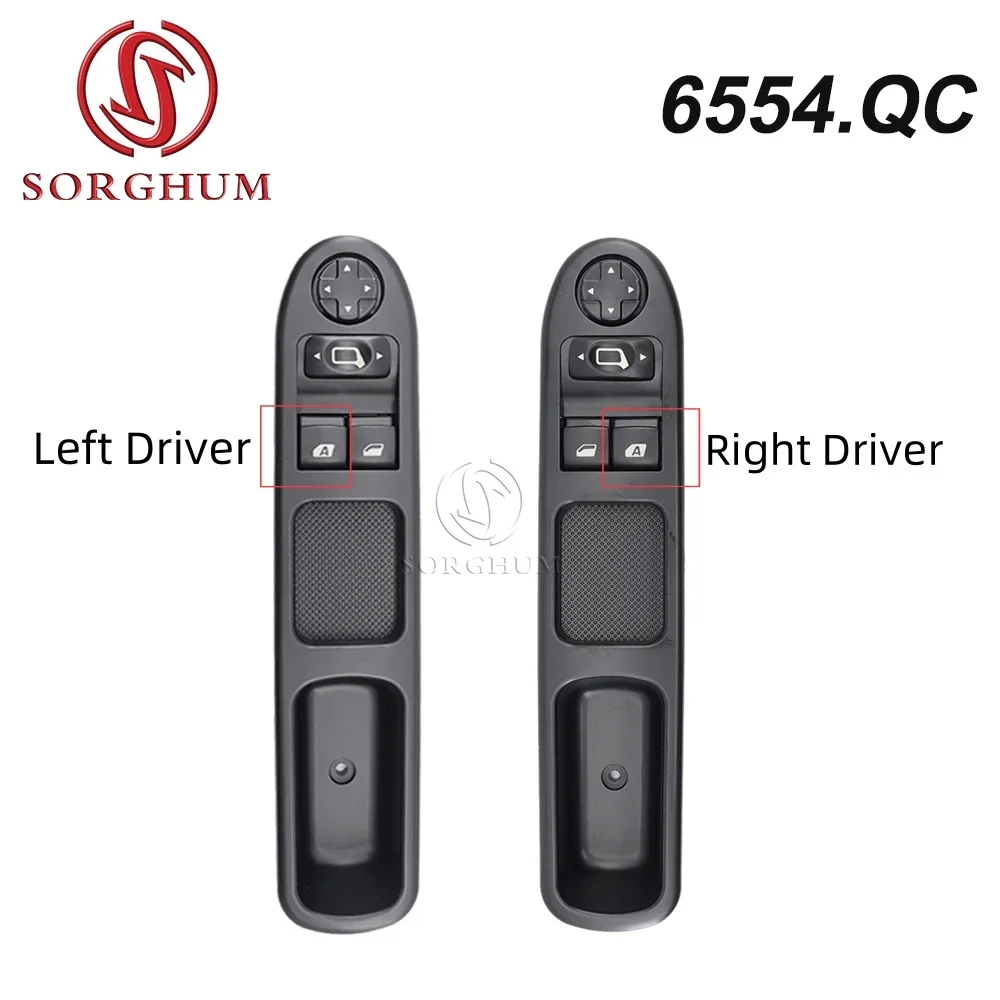 Left Right Drive Side Electric Window Control Switch Regulator For Peugeot 207 Citroen C3 Picasso 2007-2014 6554.QC 6554.QA